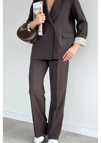 Kadın Iç Astarlı Blazer Ceket Pantolon Ikili Takım P-00019236 fırsatları