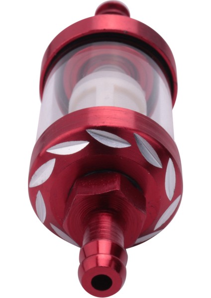 2x Alüminyum Alaşım Cam Motosiklet Gazı Yakıt Benzin Yağı Filtresi Atv Kir Çukur Bisikleti Moto Aksesuarları Kırmızı (Yurt Dışından) modelleri