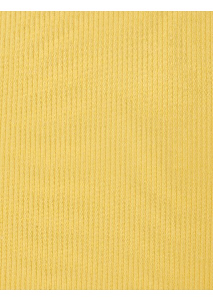 Basic Fitilli Tişört Kısa Kollu Bisiklet Yaka Slim Fit