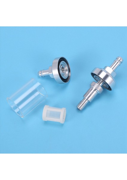 6x Evrensel Krom Cam Yakıt Petrol Petrol Motoru Sline Filtre 5/16 Inç 8mm Motosikletler Için Gümüş (Yurt Dışından) fiyatları