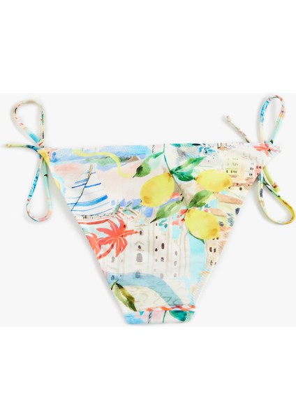 Amalfi Temalı Limon Desenli Ipli Bikini Altı fiyatları
