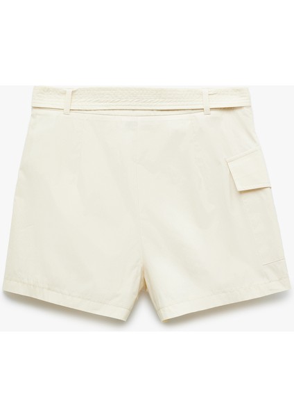 Pamuklu Kemerli Kargo Cepli Mini Şort Etek fırsatları