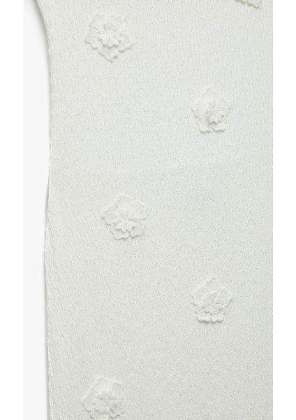 Slim Fit Astarlı Çiçek Aplike Detaylı Ince Askılı Midi Boy Elbise modelleri