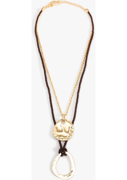 Çelik Karışımlı Sallantılı Çoklu Uzun Kolye