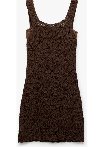 Jakarlı Bisiklet Yaka Kolsuz Mini Slim Elbise fırsatları