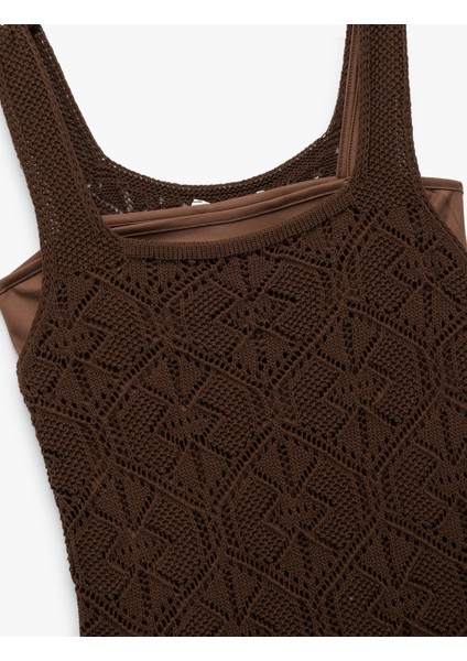 Jakarlı Bisiklet Yaka Kolsuz Mini Slim Elbise indirimleri