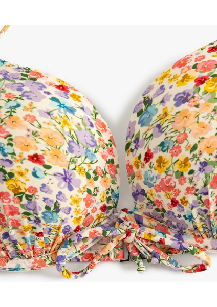Çiçekli Push-Up Bikini Üstü Balenli Dolgulu Boyundan Bağlamalı fiyatları