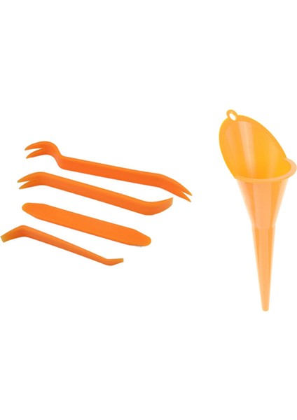 1 Set Otomatik Kapı Çıkarma Pry Açık Araçlar Kit ve 1 Set Çok Functurm Araba Yakıt Hunisi Sarı (Yurt Dışından)