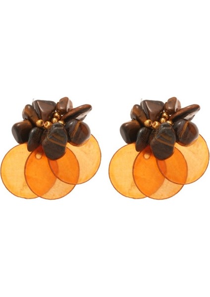 Gümüş Iğne Kabuğu Kaplan Gözü Küpe, Kadınlar Için Vintage Etnik Stil Küpeler (Yurt Dışından)