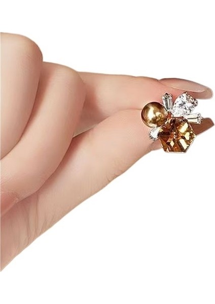 Kadınlar Için Fransız Vintage Tarzı Gümüş Iğne Kare Inci Zirkonyum Küpeler (Yurt Dışından) fiyatları