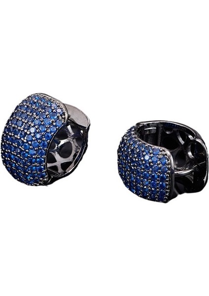 Fransız Tarzı Kübik Zirkon Yuvarlak Küpeler Vintage Tarzı (Yurt Dışından)