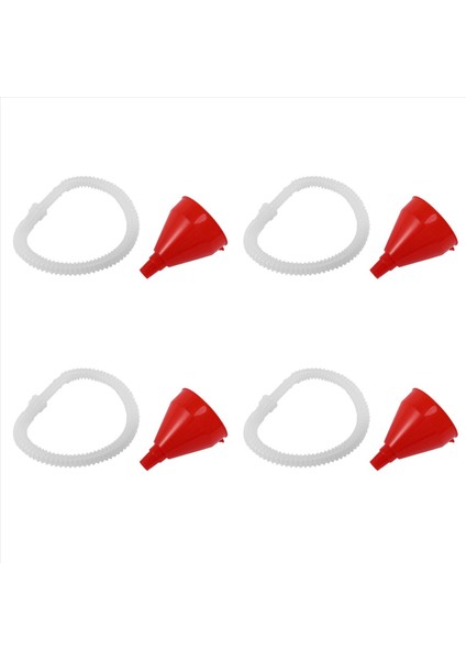 4x Araba Motosiklet Kamyon Araç Yağ Dökme Aracı Plastik Doldurma Hunisi Hortum Nozumu Benzin (Yurt Dışından)