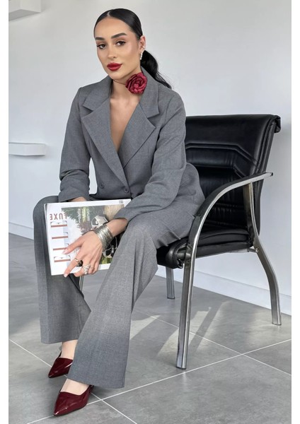 Kadın Iç Astarlı Blazer Ceket Pantolon Ikili Takım P-00019236 fiyatları