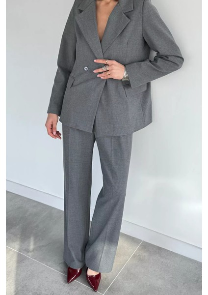 Kadın Iç Astarlı Blazer Ceket Pantolon Ikili Takım P-00019236 fırsatları