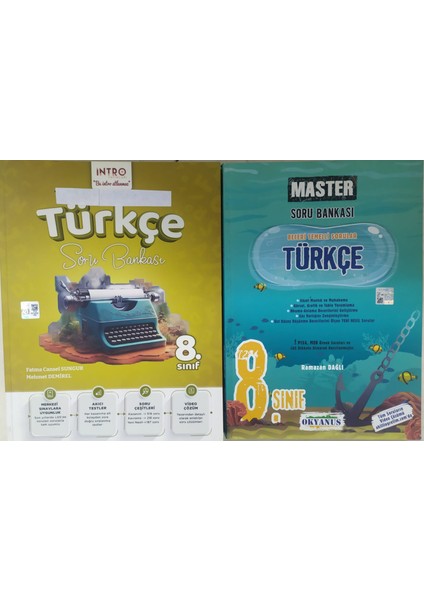 Okyanus Yayınları 8. Sınıf Master Türkçe Soru Bankası+Intro Türkçe Soru Bankası