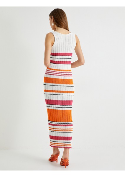 Uzun Kroşe Elbise Kalın Askılı U Yaka Rahat Kalıp fırsatları