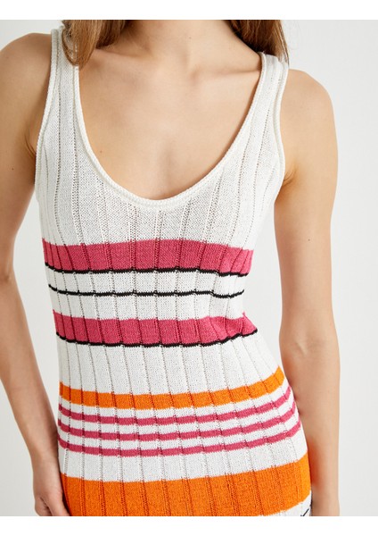 Uzun Kroşe Elbise Kalın Askılı U Yaka Rahat Kalıp indirimleri