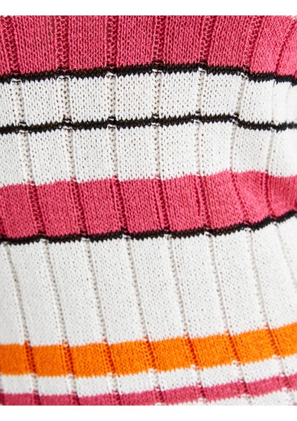 Uzun Kroşe Elbise Kalın Askılı U Yaka Rahat Kalıp