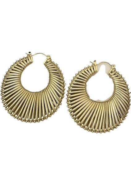 Kadınlar Için Retro Abartılı El Dokuması Sarmal Küpeler (Yurt Dışından)