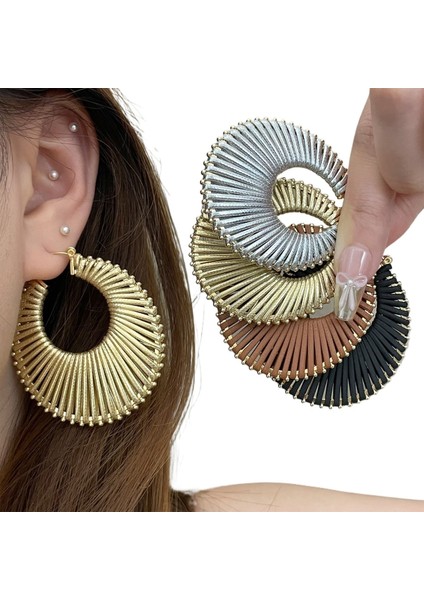 Kadınlar Için Retro Abartılı El Dokuması Sarmal Küpeler (Yurt Dışından) fiyatları