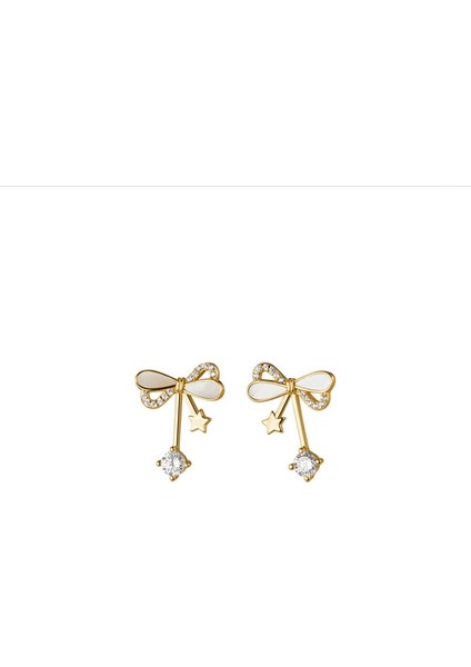 Kadınlar Için Içi Oyulmuş Deniz Kabuğu Küpe, Beş Köşeli Yıldız ve Fiyonk. (Yurt Dışından)