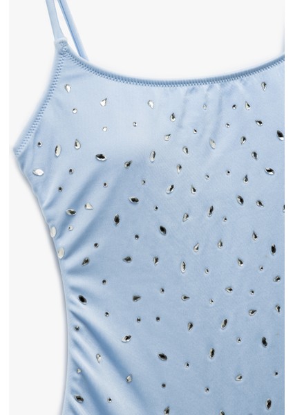 Ince Askılı U Yaka Parlak Taş Detaylı Mayo modelleri