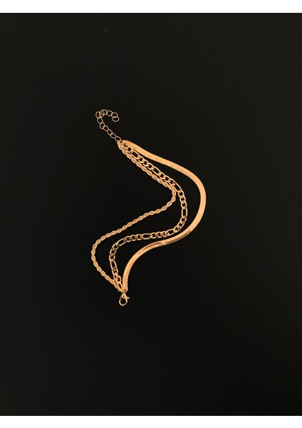 3'lü Kombin Bileklik Gold modelleri