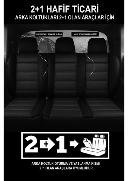 Oniks Serisi Tay Tüyü Üniversal Ticari Oto Koltuk Kılıfı(Doblo-Caddy-Berlingo-Dokker-Courier-Kangoo) indirimleri