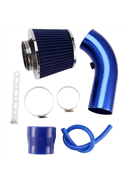 Otomobil Mavisi 76MM Refited Kış Kafa Hava Filtresi Emme Borusu Filtresi Yüksek Akış Hava Filtresi Alüminyum Boru Kiti (Yurt Dışından)