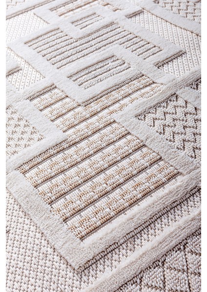 Enti Bonn 8808 Krem Daire Iskandinav Halı Salon Halısı Kesme Halı Yolluk modelleri