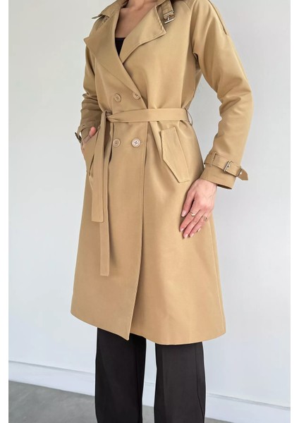 Kadın Iç Astarlı Bel Kuşak Detaylı Trençkot P-00019234 fiyatları
