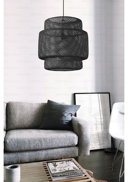 Bambu Siyah Avize 50CM- Bohem, Iskandinav, Modern, Rattan, Sinnerlig, Aydınlatma fiyatları