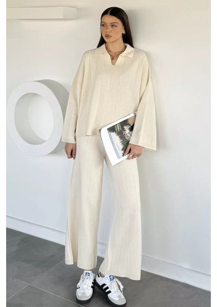 Polo Yaka Bluz Pantolon Triko Ikili Takım P-00019174 fiyatları