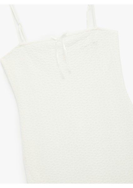 Ince Askılı Fiyonklu Dokulu Bodycon Maxi Elbise indirimleri