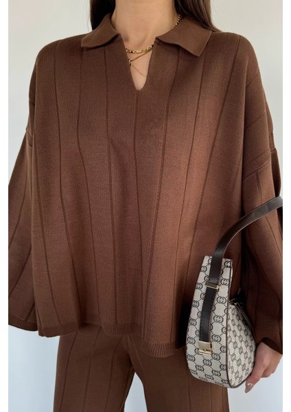 Polo Yaka Bluz Pantolon Triko Ikili Takım P-00019174 modelleri