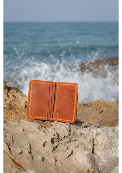 Minimalist Deri Erkek Kartlık - Hakiki Dana Derisi - El Işçiliği modelleri