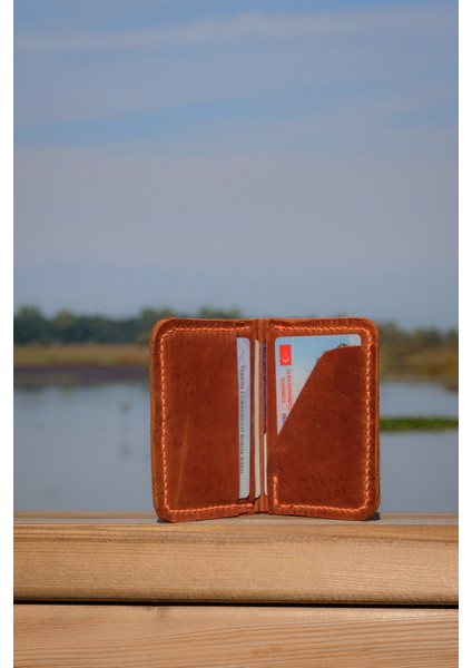 Minimalist Deri Erkek Kartlık - Hakiki Dana Derisi - El Işçiliği fırsatları