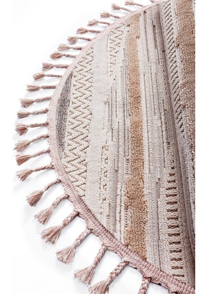 Enti Bonn 8803 Bej Daire Iskandinav Halı Salon Halısı Kesme Halı Yolluk indirimleri