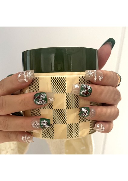 10'lu Mavi Orta Balerin TT0697 Tekrar Kullanılabilir El Yapımı Protez Takma Tırnak Renkli-L fiyatları