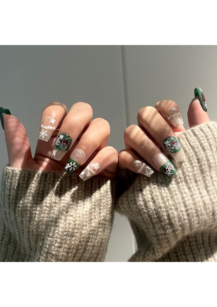 10'lu Mavi Orta Balerin TT0697 Tekrar Kullanılabilir El Yapımı Protez Takma Tırnak Renkli-L modelleri