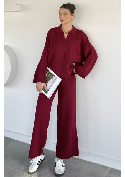 Polo Yaka Bluz Pantolon Triko Ikili Takım P-00019174 fiyatları