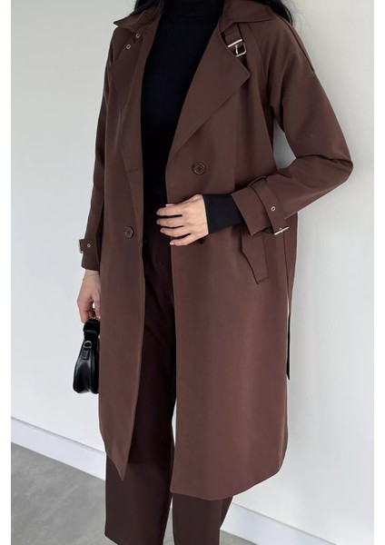 Kadın Iç Astarlı Bel Kuşak Detaylı Trençkot P-00019234 fiyatları