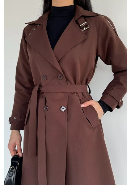 Kadın Iç Astarlı Bel Kuşak Detaylı Trençkot P-00019234 modelleri