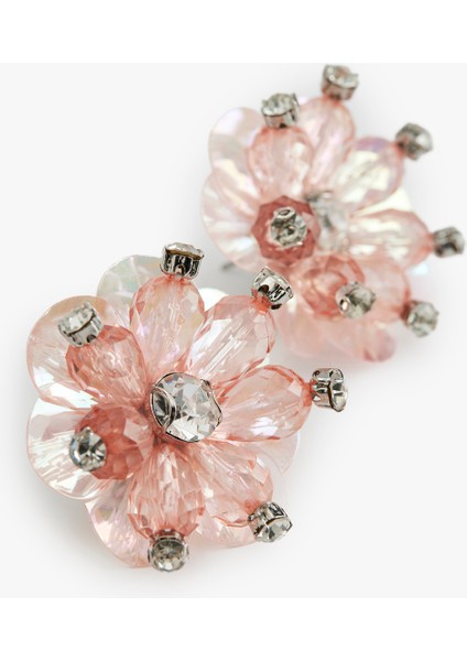 Boncuklu Çiçek Küpe modelleri