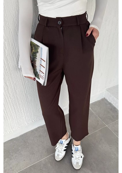 Kadın Yüksek Bel Pileli Palazzo Pantolon P-00019211 fiyatları