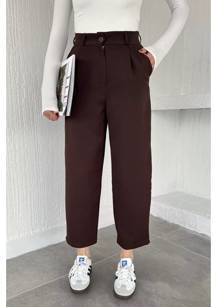 Kadın Yüksek Bel Pileli Palazzo Pantolon P-00019211 modelleri