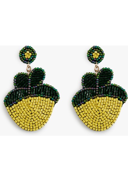 Büyük Boy Çok Renkli Boncuklu Meyve Küpe fiyatları