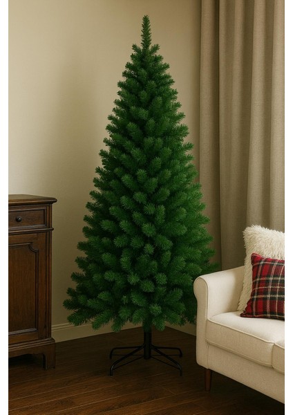 Yılbaşı Premium 250 cm 1300 Dallı Metal Gövde Metal Ayak Yılbaşı Çam Ağacı