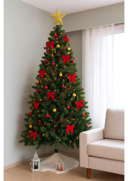 Yılbaşı Premium 250 cm 1300 Dallı Metal Gövde Metal Ayak Yılbaşı Çam Ağacı fiyatları