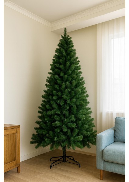 Yılbaşı Premium 250 cm 1300 Dallı Metal Gövde Metal Ayak Yılbaşı Çam Ağacı modelleri